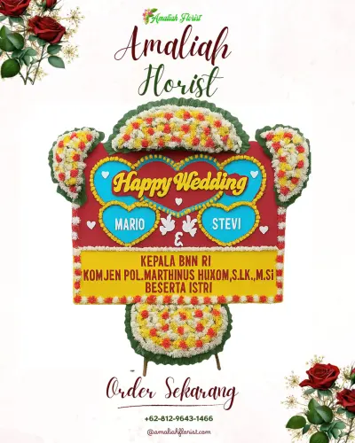 Karangan Papan Bunga Pernikahan di Cigugur